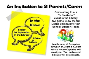 An Invitation to S1 Parents and Carers Icon