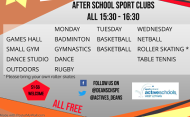 Timetable for Sports Clubs