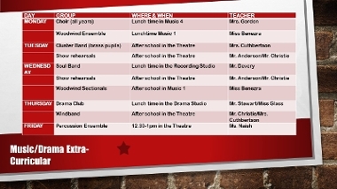 After School Timetable